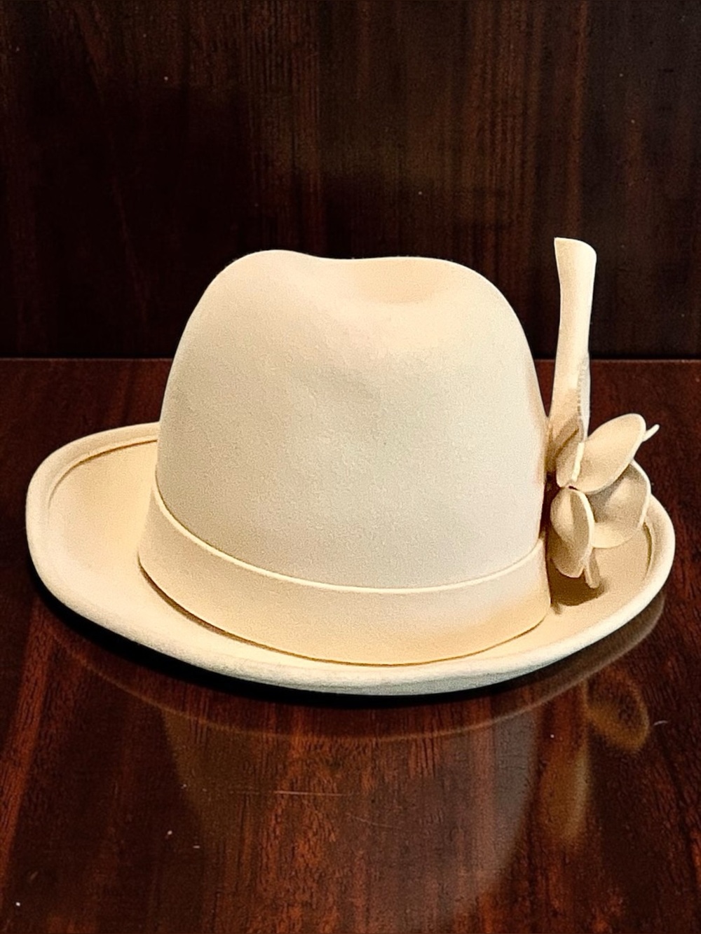 Vintage Elegant Cream Women's Dress Hat Mr. John